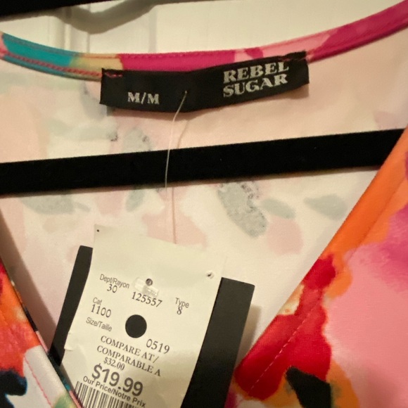 Rebel sugar floral dress- size medium - Picture 3 of 3